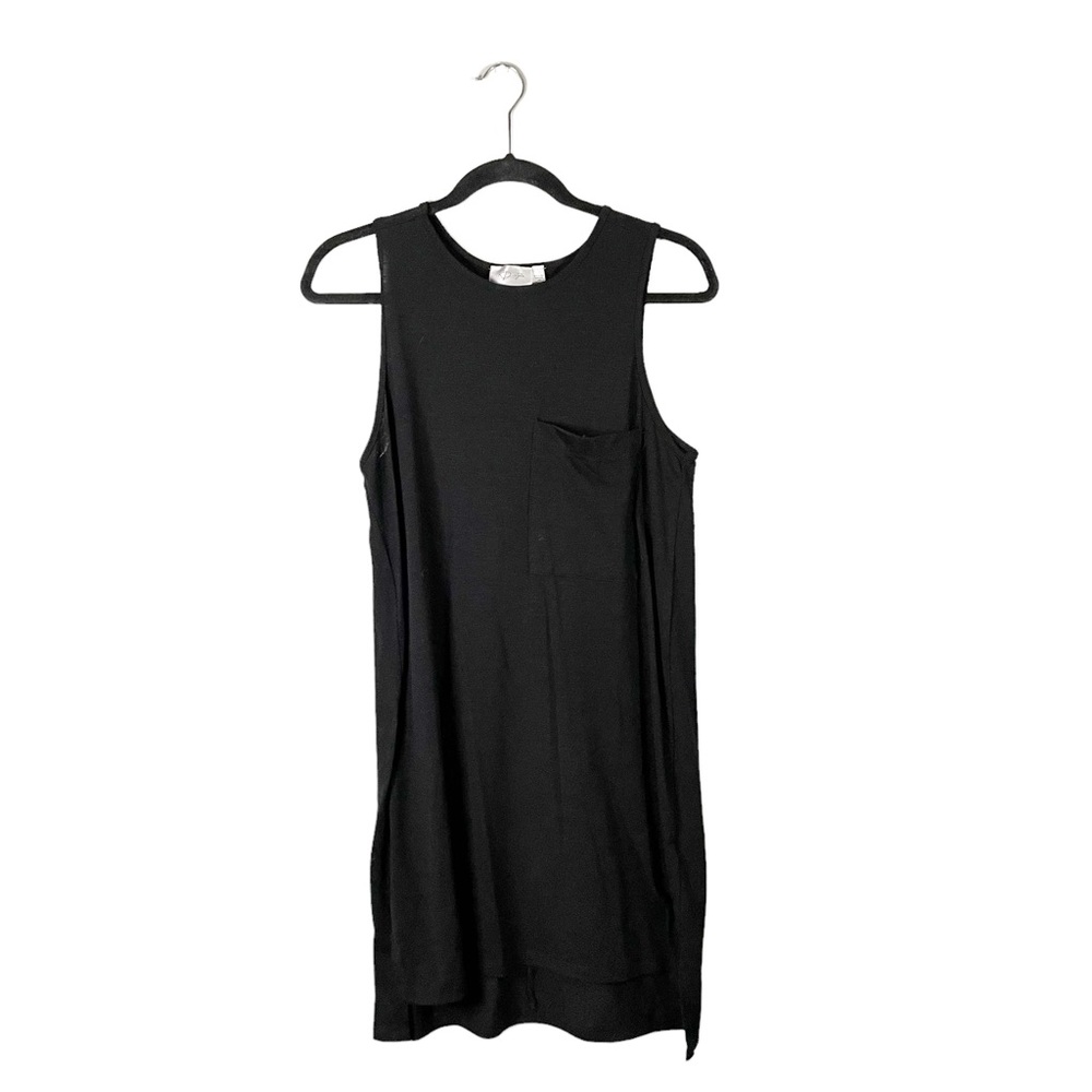 RD Style Sleeveless Business Casual Stretchy Black Midi Dress Size Medium - Picture 2 of 6
